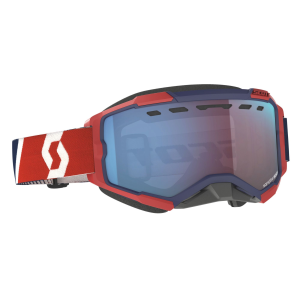 Adult Moto Goggles SCOTT Fury Snow Cross RDBL/EBL  enhancer blue chrome red/blue