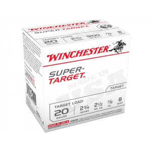 chester Super Target 20 Gauge 2-3/4 #8 Lead Shot 7/8 Oz Box Of 25 Ammo
