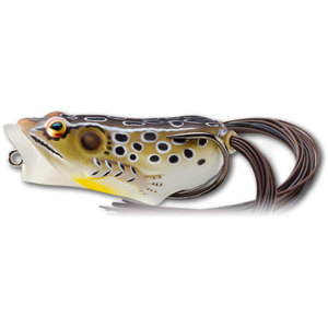 LIVETARGET Hollow Body Frog Popper 2" Topwater Tan/Brown - Livetarget