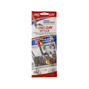 Eagle Claw Trout Snell Assortment Hook 1 Assorted 24PK - Eagle Claw