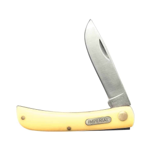 Imperial Knives IMP22Y Pocket Knife 3.6" Drop Point 7Cr17MoV Satin Blade Polyoxymethylene (POM) Handle Yellow - Imperial Knives