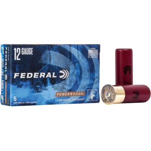 Federal Premium Power-Shok Low Recoil 12 Gauge Ammo 2-3/4 #00 Buckshot 9 Pellets Box Of 5 eral Premium Power-Shok Low Recoil 12 Gauge 2-3/4 #00 Buckshot 9 Pellets Box Of 5 Ammo