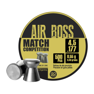 Apolo Air Boss Match Competition Flat Nose Air Gun Pellets 177 Caliber 8.48 Grain 4.5mm 500PK - Apolo