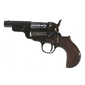 Pietta 1851 Navy Yank Snub Nose Black Powder Revolver 44 Caliber 3" Blued Barrel Case Hardened Frame Walnut Grip