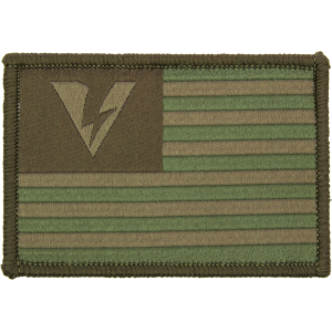 Oakley SI Flag Logo Morale Patch 2" x 3" Green/Brown - Oakley