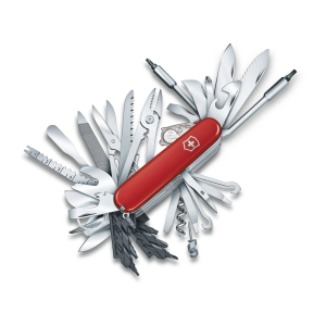 Victorinox Swiss Army Swiss Champ XXL Pocket Knife Drop Point Stainless Steel Polished Blade ABS Polymer Handle Red - Victorinox Swiss Army