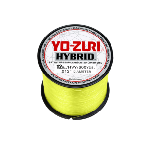 Yo-Zuri Hybrid Fluorocarbon Fishing Line 12lb 600yd High-Vis Yellow - Yo-Zuri