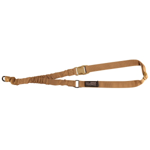 MidwayUSA Single Point Bungee Rifle Sling with Hook Nylon Coyote