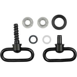 GrovTec Non-Detachable Swivel Set Most Pump and Auto Shotguns Fore End Magazine Cap Swivel, Rear Screw Swivel Stud 1" Steel Black - Grovtec