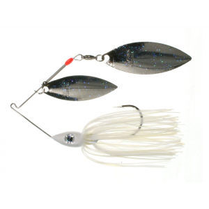 Nichols Lures Pulsator Metal Flake Double Willow Spinnerbait 1/2oz Blue Shad Nickel Blue Nickel