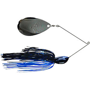 Picasso Inviz-R- Wire Rumbler Single Colorado Spinnerbait 1/2oz Black Blue Shower Black Nickel