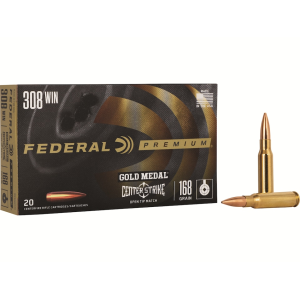 eral Premium Gold Medal Centerstrike 308 Winchester 168 Grain Jacketed Hollow Point Case Of 200 (10 Boxes Of 20) Ammo