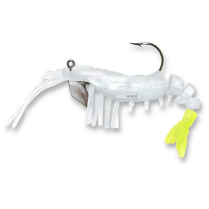 Egret Baits Vudu Rattler Shrimp Swimbait 3.5 White/Chart - Egret Baits