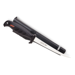 Rapala Falcon Fillet Knife 4" Clip Point Stainless Steel Blade Polymer Handle Black - Rapala
