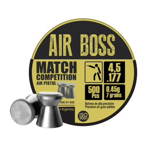 Apolo Air Boss Match Competition Flat Nose Air Gun Pellets 177 Caliber 7 Grain 4.5mm 500PK - Apolo