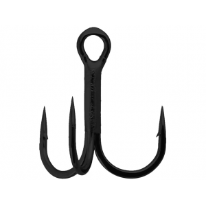GAMAKATSU Magic Eye Round Bend Short Shank Treble Hook #2 Black 9PK