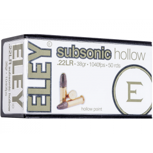 y Subsonic 22LR 38 Grain Lead Hollow Point Box Of 50 Ammo