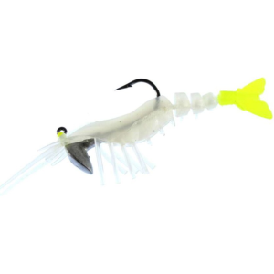 Egret Baits Vudu Shrimp Swimbait 3.5 Pearl/Chart Tail
