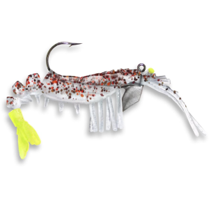 Egret Baits Vudu Shrimp Jumbo Swimbait 4 Cajun Pepper/Chartreuse - Egret Baits