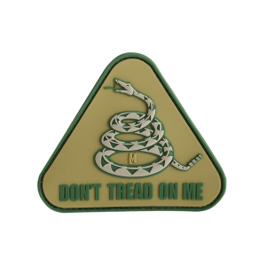 Maxpedition Don't Tread On Me PVC Morale Patch Tan and Green 3" x 2.6" - Maxpedition Hard-Use Gear