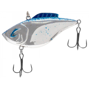 BILL LEWIS Hammer-Trap Lipless Crankbait 5/8 oz Chrome Blue/Splatter Black