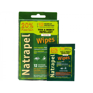 Natrapel Picaridin Insect Repellent Wipes Pack of 12 - Natrapel