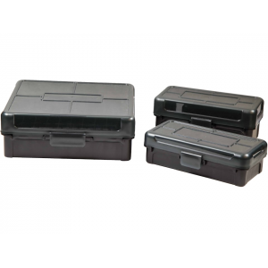 Frankford Arsenal Hinge Top Ammo Box #1009 22-250 Remington, 243 Winchester, 308 Winchester 100-Round Plastic Gray and Black
