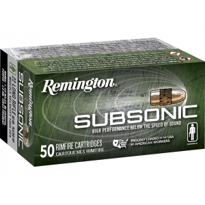 ington Subsonic 22LR 40 Grain Plated Hollow Point Box Of 50 Ammo