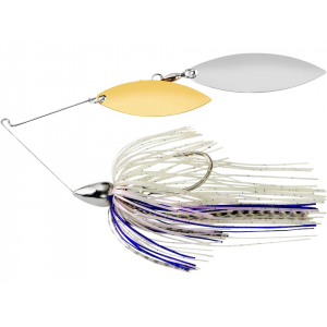 WAR EAGLE Nickel Frame Double Willow Spinnerbait 1/2oz Purple Shad Gold/Nickel