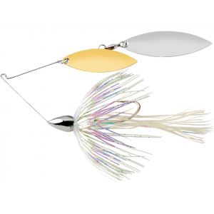 WAR EAGLE Nickel Frame Double Willow Spinnerbait 3/8oz Shiny Shad Gold/Nickel