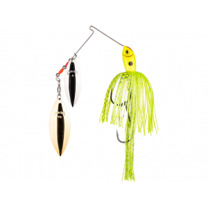 Strike King Premier Plus Double Willow Spinnerbait 1/2oz Super Chartreuse Silver/Gold