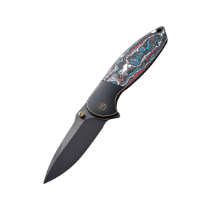 WE Knife Nitro OG Pocket Knife 3.75" Drop Point CPM 20CV Black Stonewash Blade Carbon Fiber Handle Nebula - We Knife