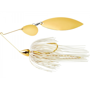 WAR EAGLE Gold Frame Colorado Willow Spinnerbait 3/8oz White Gold Gold