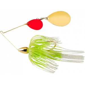 War Eagle Gold Frame Double Colorado Spinnerbait 3/8oz White Chartreuse Red/Gold