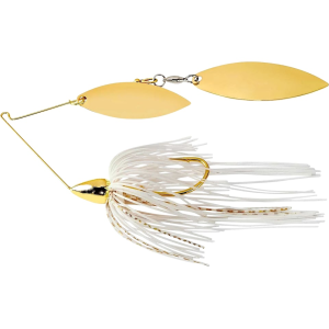 WAR EAGLE Gold Frame Double Willow Spinnerbait 3/8oz White Gold Gold