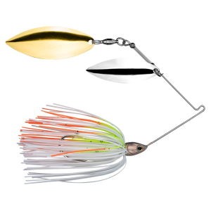 STRIKE KING Tour Grade Compact Double Willow Spinnerbait 1/2oz Cole Slaw Silver/Gold