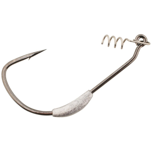 Gamakatsu Superline Weighted with Spring Lock Swimbait Hook 1/8 oz  #4/0 Black 4PK - Gamakatsu