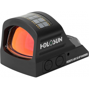 Holosun HE507C-X2 Reflex Red Dot Sight 1x Selectable Green ACSS VULCAN Reticle Solar/Battery Powered Matte Black - Holosun