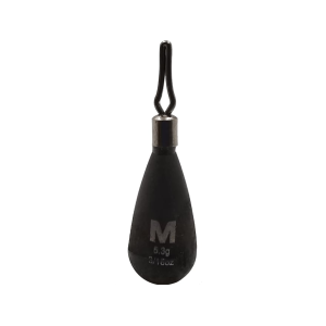 Mustad Teardrop Drop Shot Weight 3/8oz Tungsten Black 3PK - Mustad