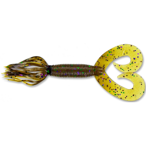 Yamamoto 4" Double Tail Hula Grub #297/Lg Grn Purple - Yamamoto