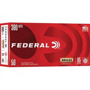 eral Champion 380 ACP 95 Grain Full Metal Jacket Case Of 1000 (20 Boxes Of 50) Ammo
