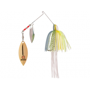Strike King KVD Finesse Double Willow Spinnerbait 1/2oz Chartreuse Sexy Shad Nickel/Gold