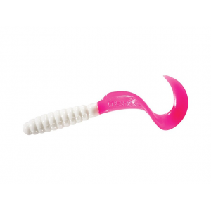 Mister Twister Twister Tail 4" Grub White/Firetail 20PK