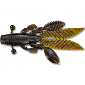 Yamamoto Large Flappin Hog Creature Grn Pmkn/Lg Red