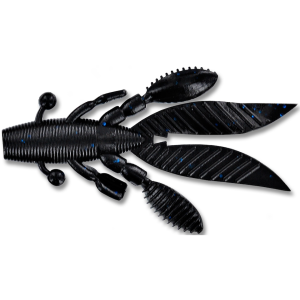 Yamamoto Large Flappin Hog Creature Black W/Lg Blue Flk