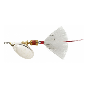 Mepps Aglia Dressed Inline Spinner 1/6oz White Tail Silver Blade - Mepps