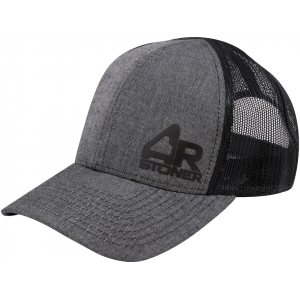AR-STONER Mens Trucker Hat Heathered Gray/Black