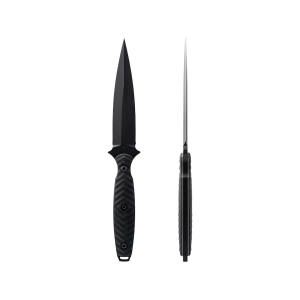 Toor Knives Specter Fixed Blade Knife 4.75" Spear Point CPM-M4 Socom Black Blade G-10 Handle Black - Toor Knives