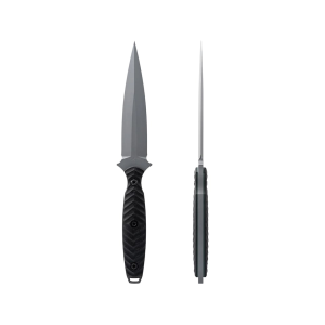 Toor Knives Specter Fixed Blade Knife 4.75" Spear Point CPM-M4 Phantom Gray Blade G-10 Handle Black - Toor Knives