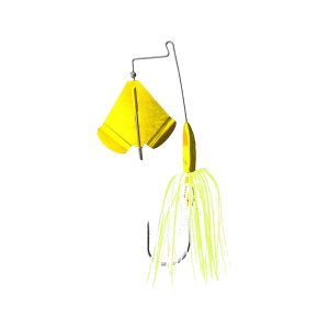 Buckeye Lures Chop Top Buzzbait 3/8oz White/Chartreuse Gold